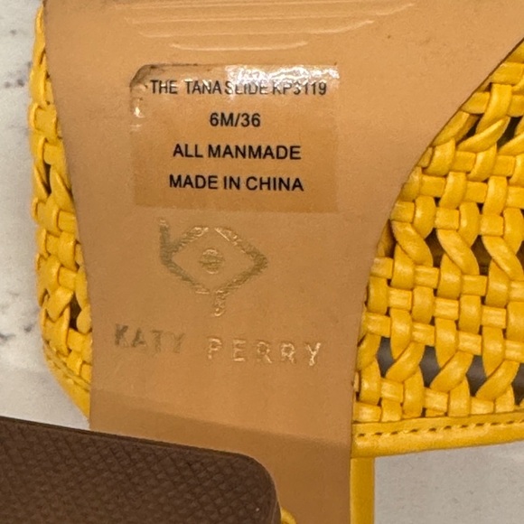 Katy Perry Collections Mustard Woven Wedges - Picture 6 of 7